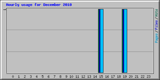 Hourly usage for December 2010