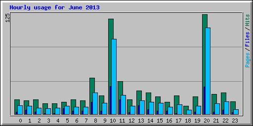 Hourly usage for June 2013